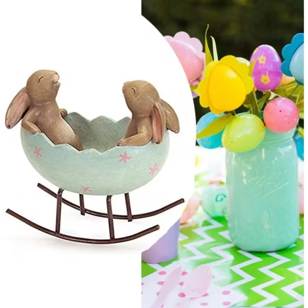 

Easter Bunny Resin Ornament Garden Garden Decoration Bath Cradle Indoor Desktop Home Decoration