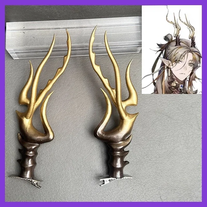 

Arknights Ji Cosplay Horns Props Headwear Hairpin Style for Halloween Christmas Fancy Party Role Play Costumes Accessories