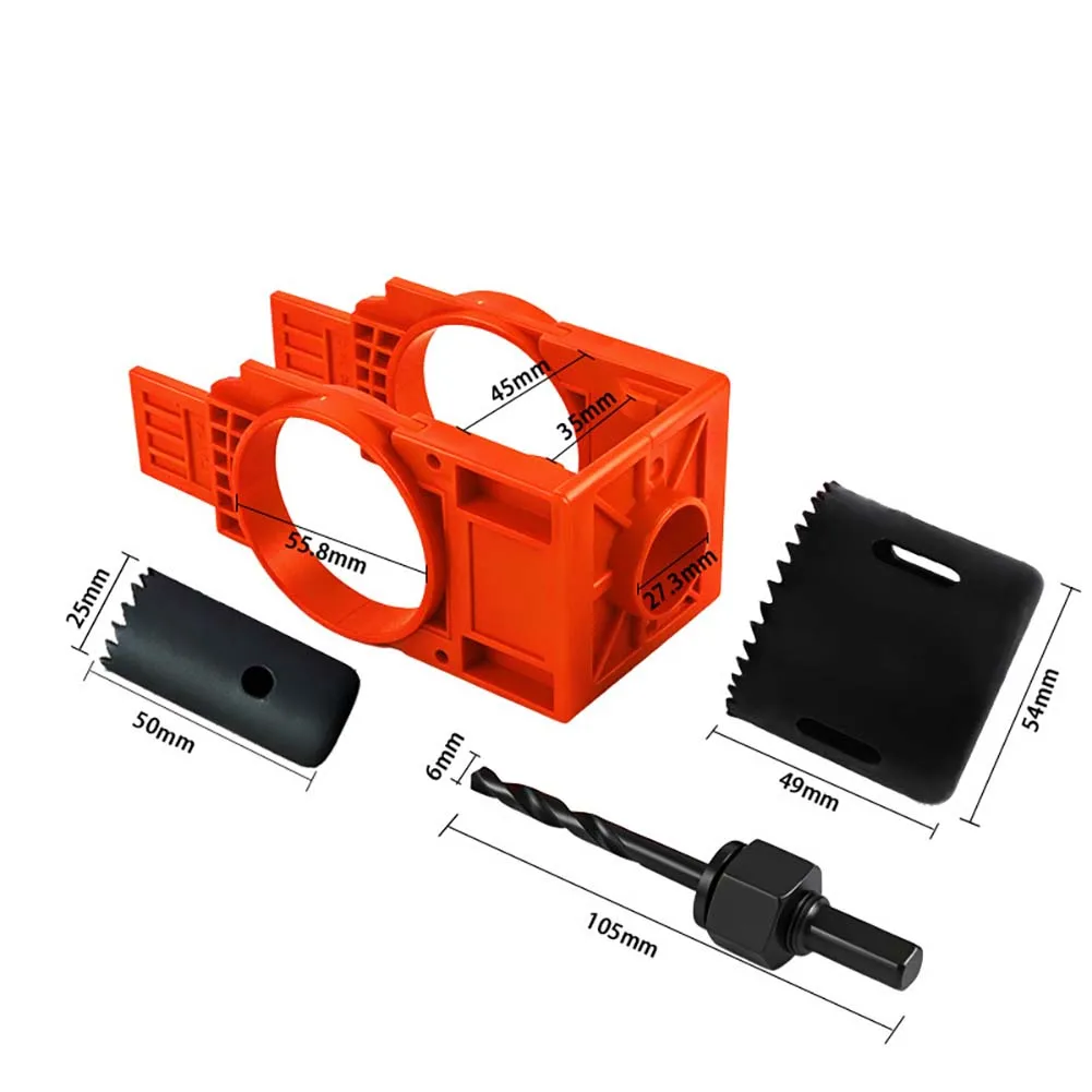 Flat Drill Bit Set 45mm and 50mm for Wood Door Lock Holes Compatible with For Spherical Locks and All Lithium Powered Drills