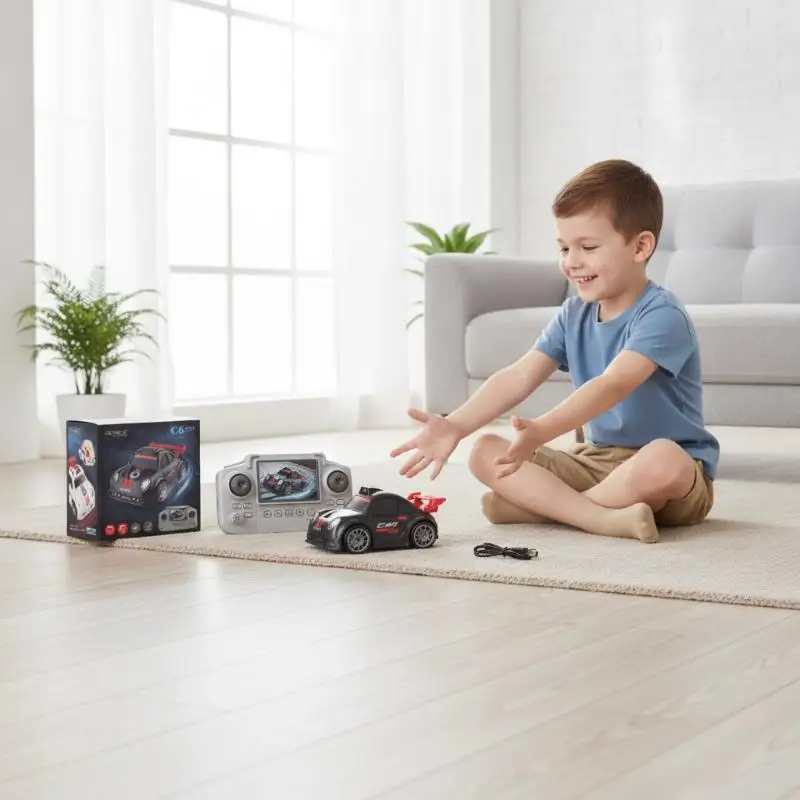 Mini RC Drift Car 2.4G FPV WiFi Camera Screen Remote Control 1 Set for Home Indoor Racing Competition Kids Family Game Toy