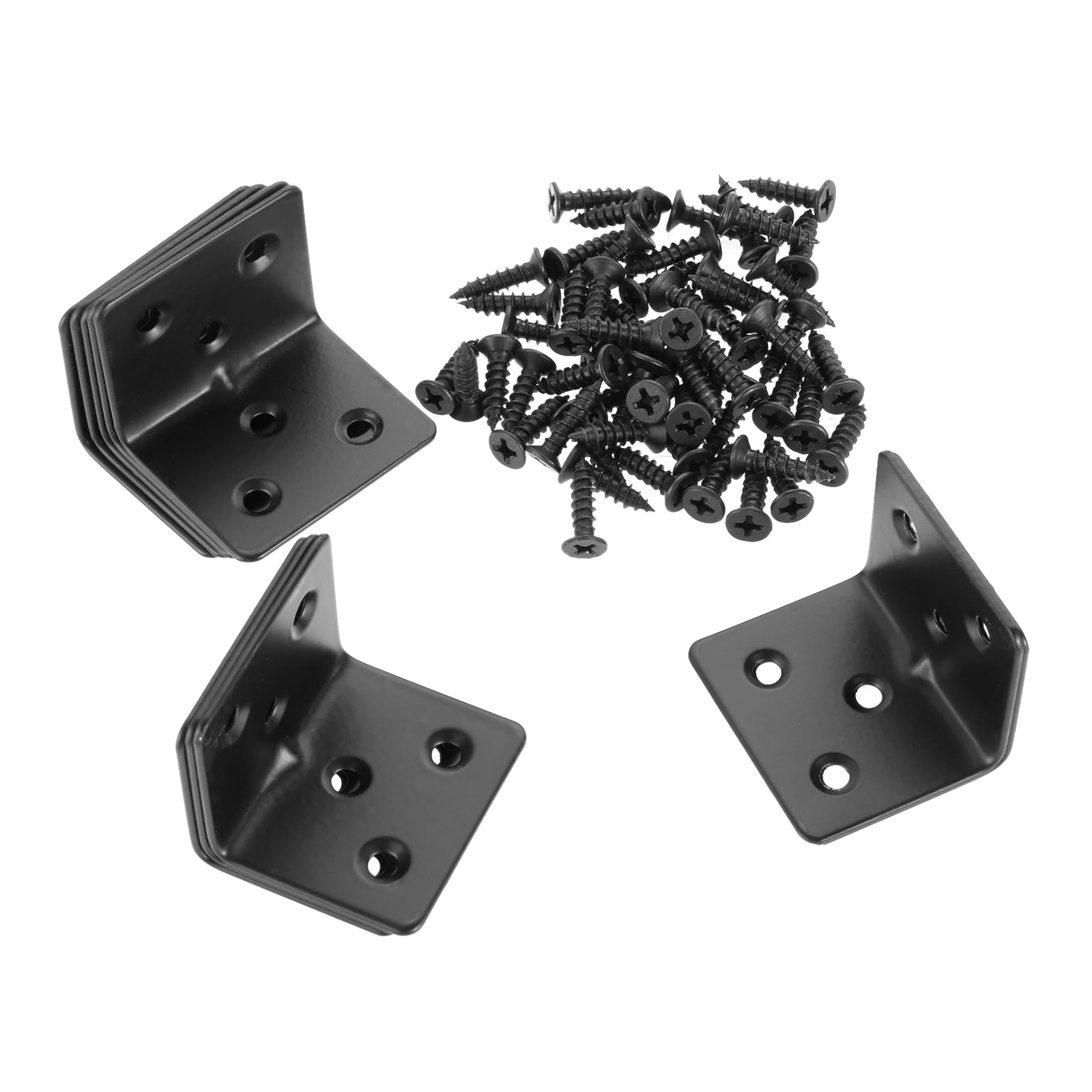 10pcs/set Stainless Steel Corner Bracket L-shaped Heavy Duty Shelf Support Right Angle Holder Stand Wall Mount Board w/screw