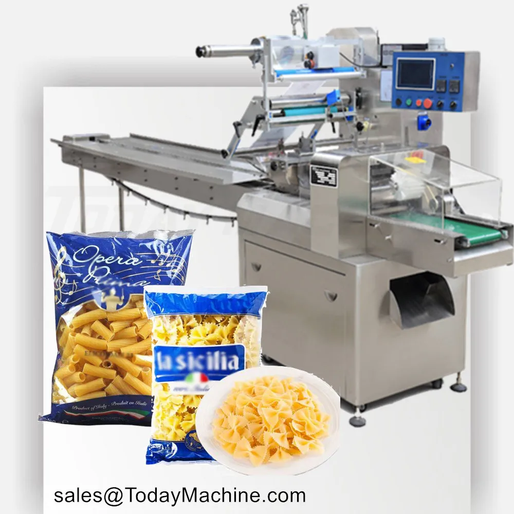 Automatic Pillow Flow Packing Candy Lollipop Protein Energy Bars Chocolate Bar Packaging Machine