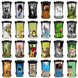 Cows Horse Cat Animal Outdoor Trash Can Sticker Kitchen Frog Trash Can Decorative Decal PVC Waterproof and Antifouling Home Art