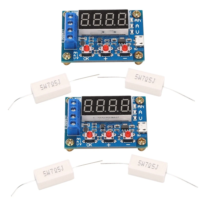 

HOT SALE 2X ZB2L3 Battery Tester LED Digital Display 18650 Lithium Battery Power Supply Test Resistance Lead-Acid Capacity