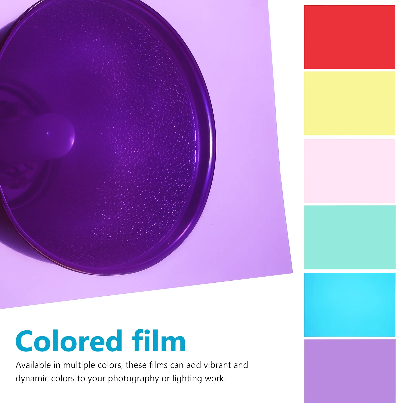 12 Pcs Flash Gels Plastic Plates Color Film For Lighting Lights Transparent Purple Colour Filter Photography Diffuser