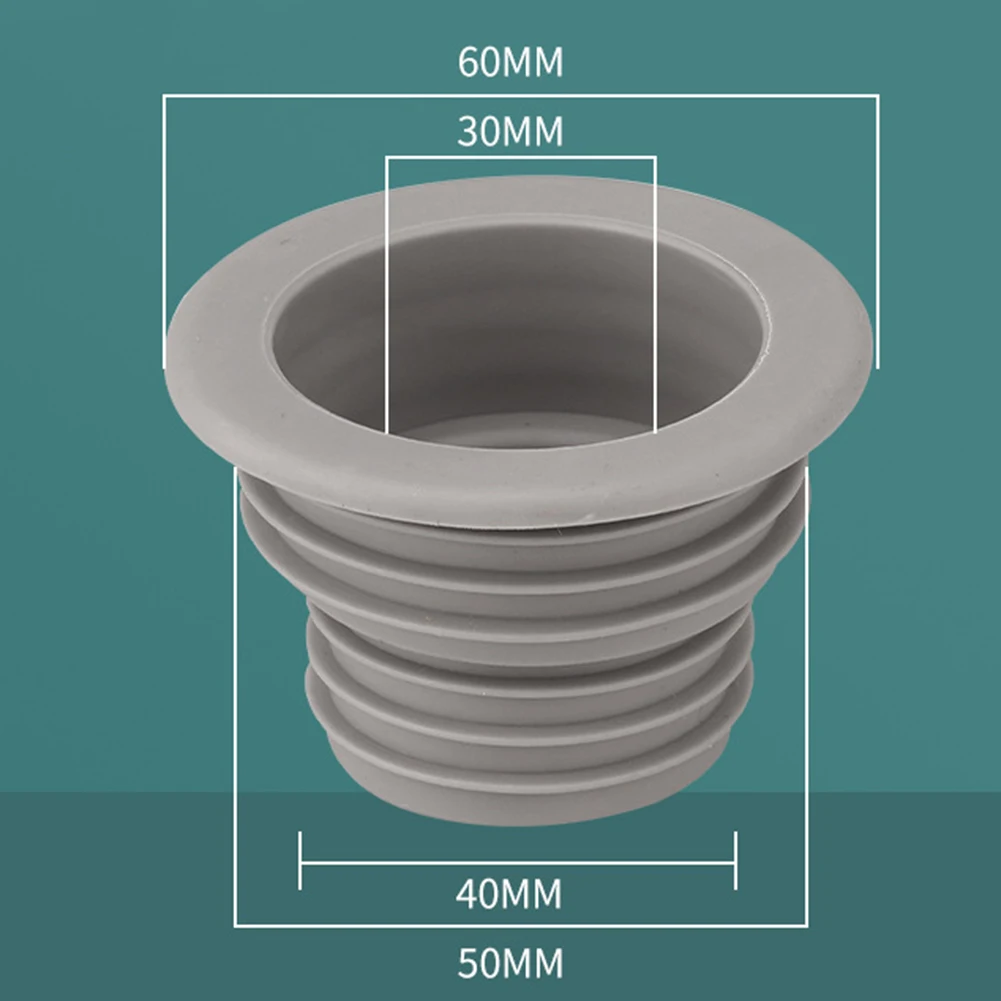 Bottom Outer Diameter 3.3cm 1.3inch Washing Machine Drain Holder Long-Lasting Prevents Backflow Strong Sealing