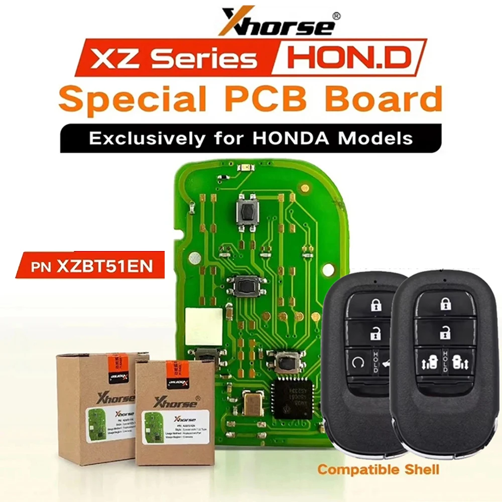 Jingyuqin 2/3/4BTN Xhorse XZBT51EN Special PCB Board Exclusively for HONDA Accord CR-V HRV Pilot Civic More VVDI Car Key Control