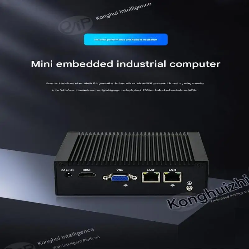 MFC-1000-A Mini PC Intel Bay Trail 2xRS-232 DDR4 2xCOM 2xMini PCIe SSD HDD Gigabit LAN Fanless Industrial Embedded Computer