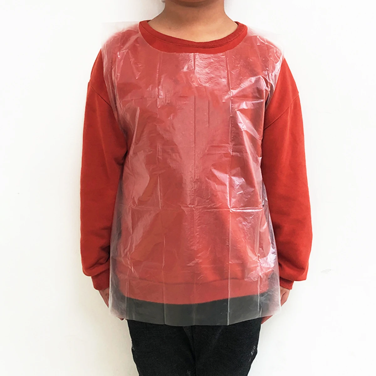 100pcs Waterproof Disposable Aprons Plastic Cooking Painting Guard Transparent Body Protect Stain Resistant