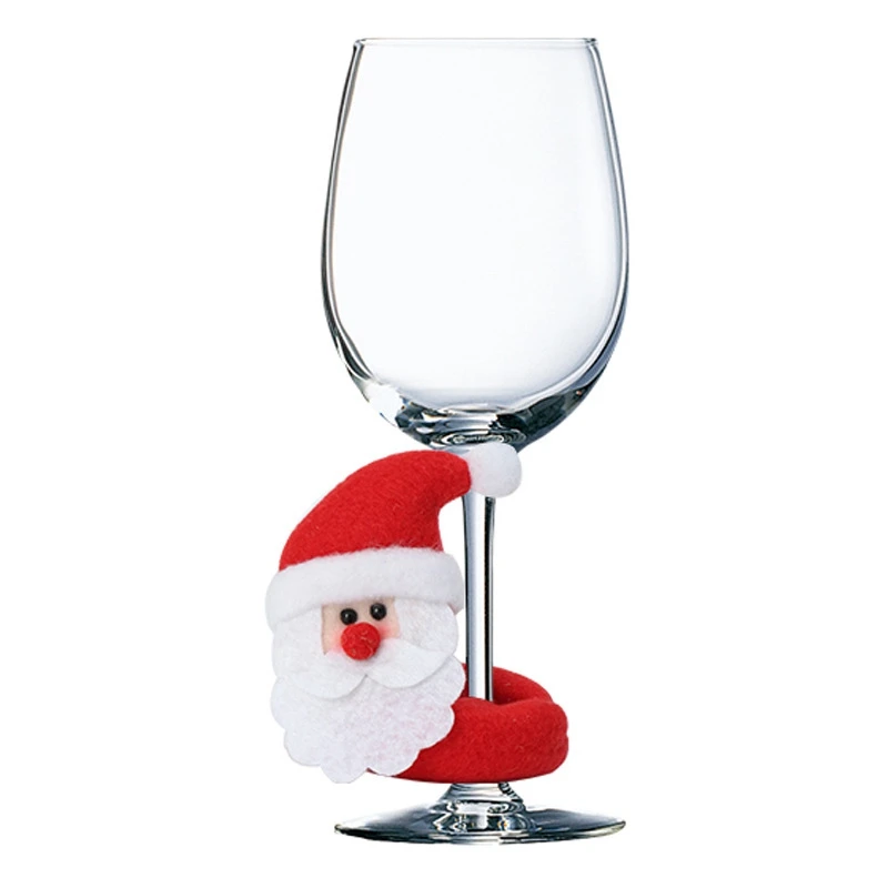 6Pcs Santa-Claus Moose-Snowman Drink Markers Kit For Christmas Holiday Party Wine Glass