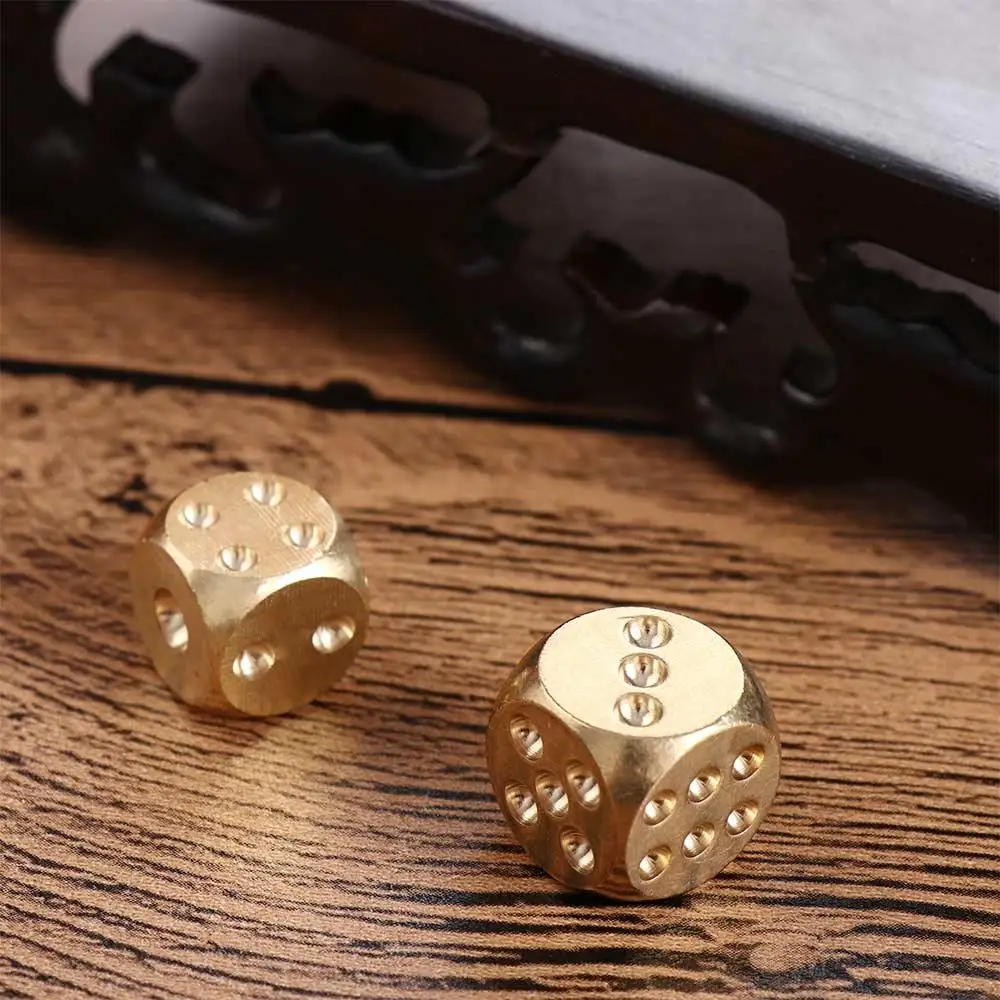 

Hand Polished Decorative Items Playing Game Tool Entertainment Appliances Solid Dice Brass Dice Metal Solid Dice Copper Dice