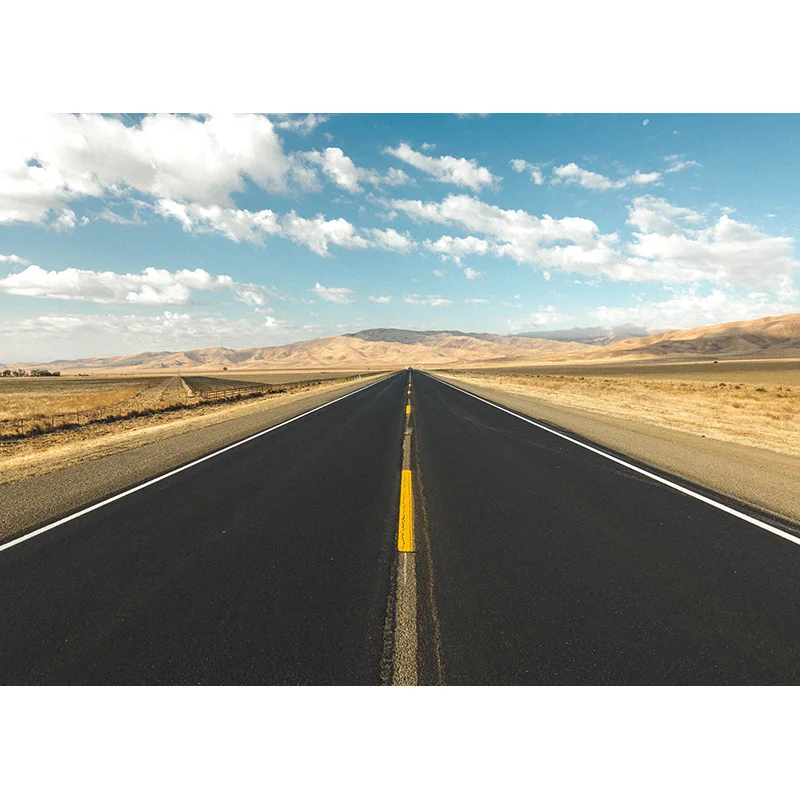 Pano de fundo de fotografia com visão natural da estrada, paisagem de viagem, vinil, foto, cenários, estúdio, adereços de 2162 TKGL-06