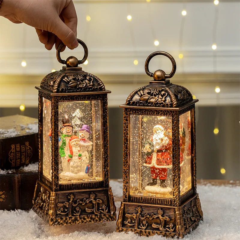 Christmas Wind Lights,Music Box,Glowing Crystal Ball Lighting,Decorated By Santa Claus As Gifts for Friends,Teenagers,and Adults