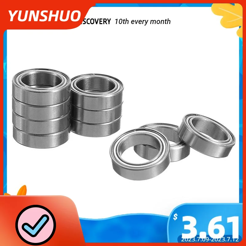 10Pcs/lots of miniature 6700Zz bearing steel metal shielded ball bearing thin-walled roller 10X15X4 mm