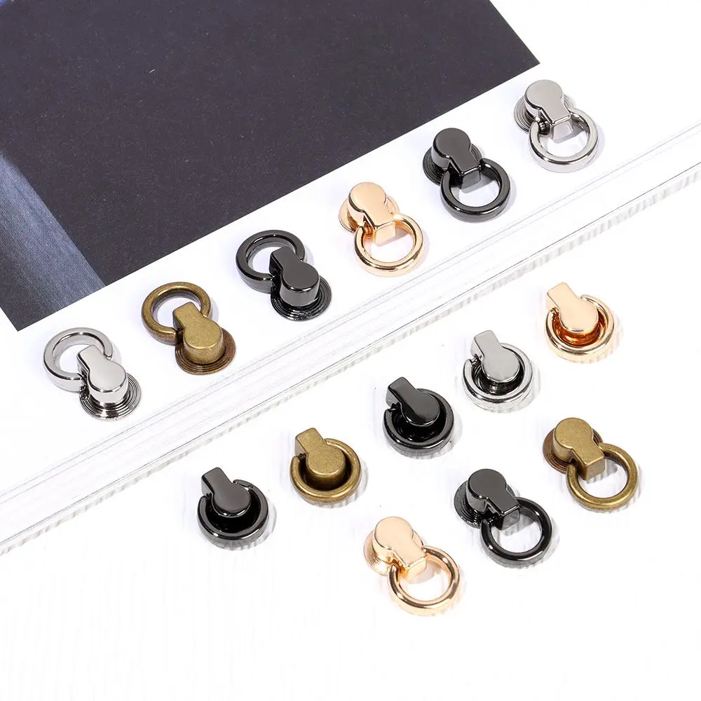 5pcs Tiny Bag Purse Hardware Parts with O Rings Bags Craft Gusset Hanger Edge Anchor Link Bag Side Clamps