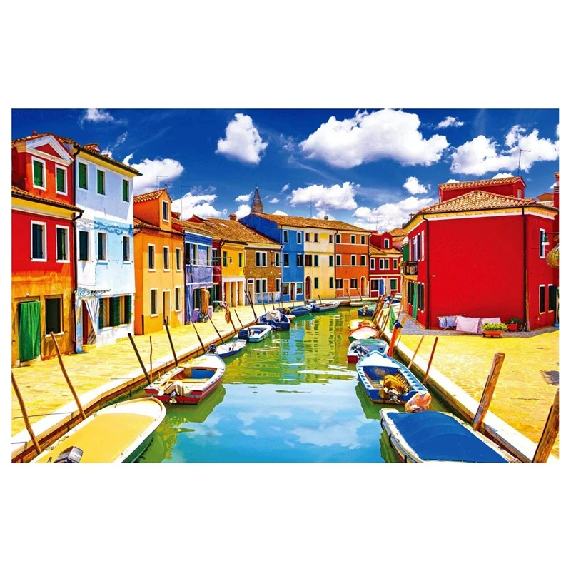 1000 Piece Jigsaw Puzzles For Adults Kids, Jigsaw Intellectual Educational Game Difficult And Challenge/Burano