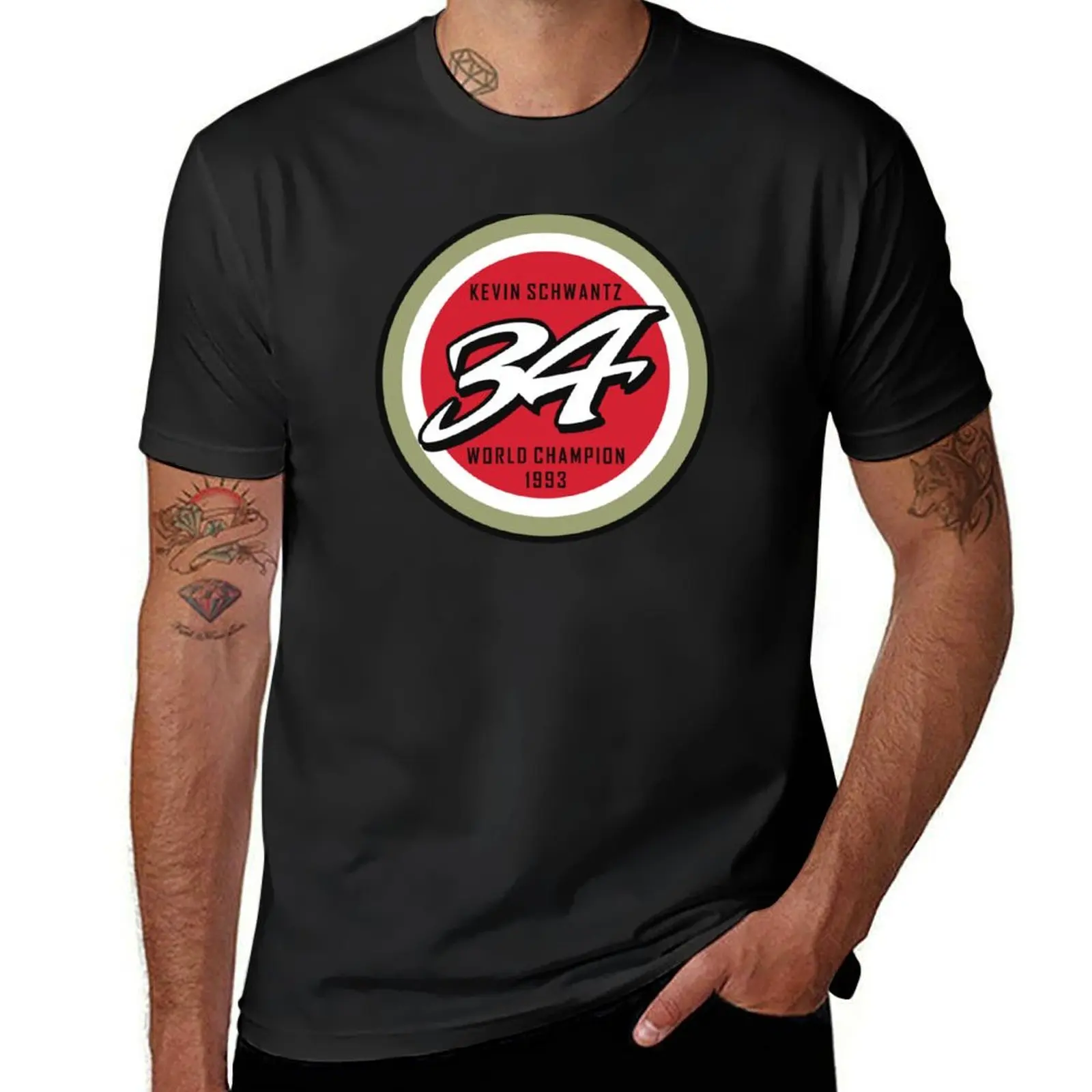 Kevin Schwantz 34 T-Shirt boys animal print customs design your own cute tops Men's t shirts