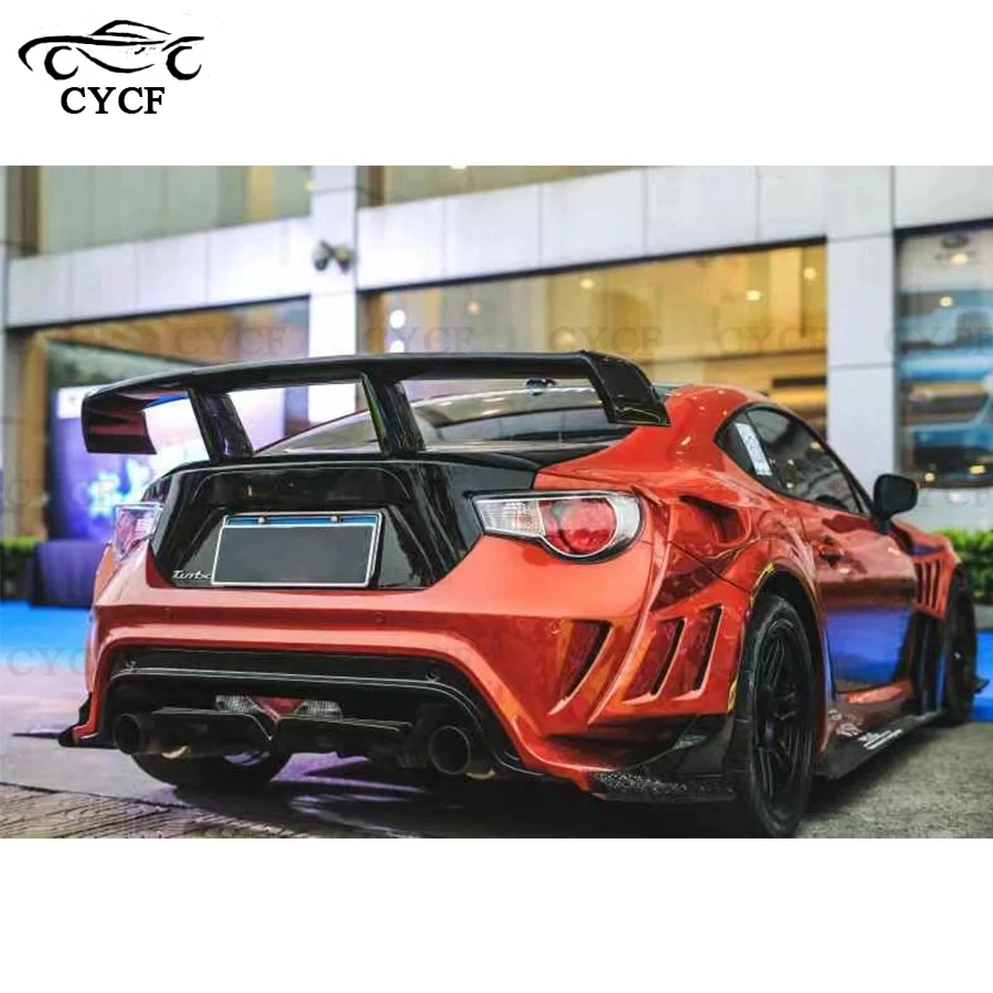 For Toyota GT86 Subaru BRZ VRS style Carbon Fiber Spoiler Tail fins Auto Car Rear Trunk Spoiler Wing 2012-2019 upgraded body kit