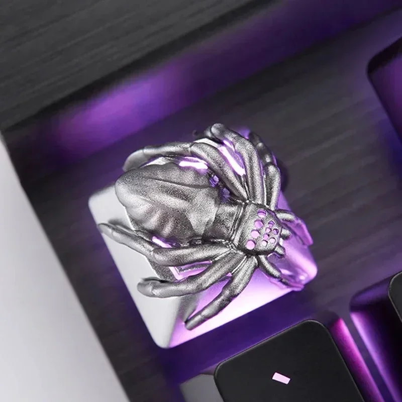 ZOMO Aluminum Keycaps Fantastic Beasts Series Spider Translucent Key Cap Pc Mechanical Keyboard Accessories Artisan Keycap Gifts