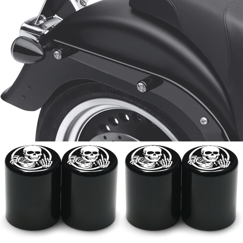 

4pcs Motorcycle High Quality Steel Accessories Docking Hardware Cover Fit For Harley Dyna Fat Bob Softail Sportster XL 2009-2025
