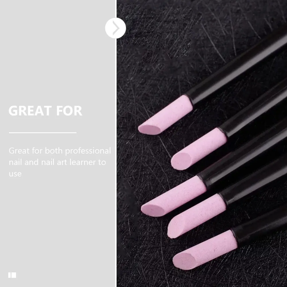 8-teilige Nagelpolierstifte, praktisches, langlebiges Maniküre-Werkzeug in Stiftform zur Nagelhautentfernung, Schleifen abgestorbener Haut, Nagelkunst und Reparatur