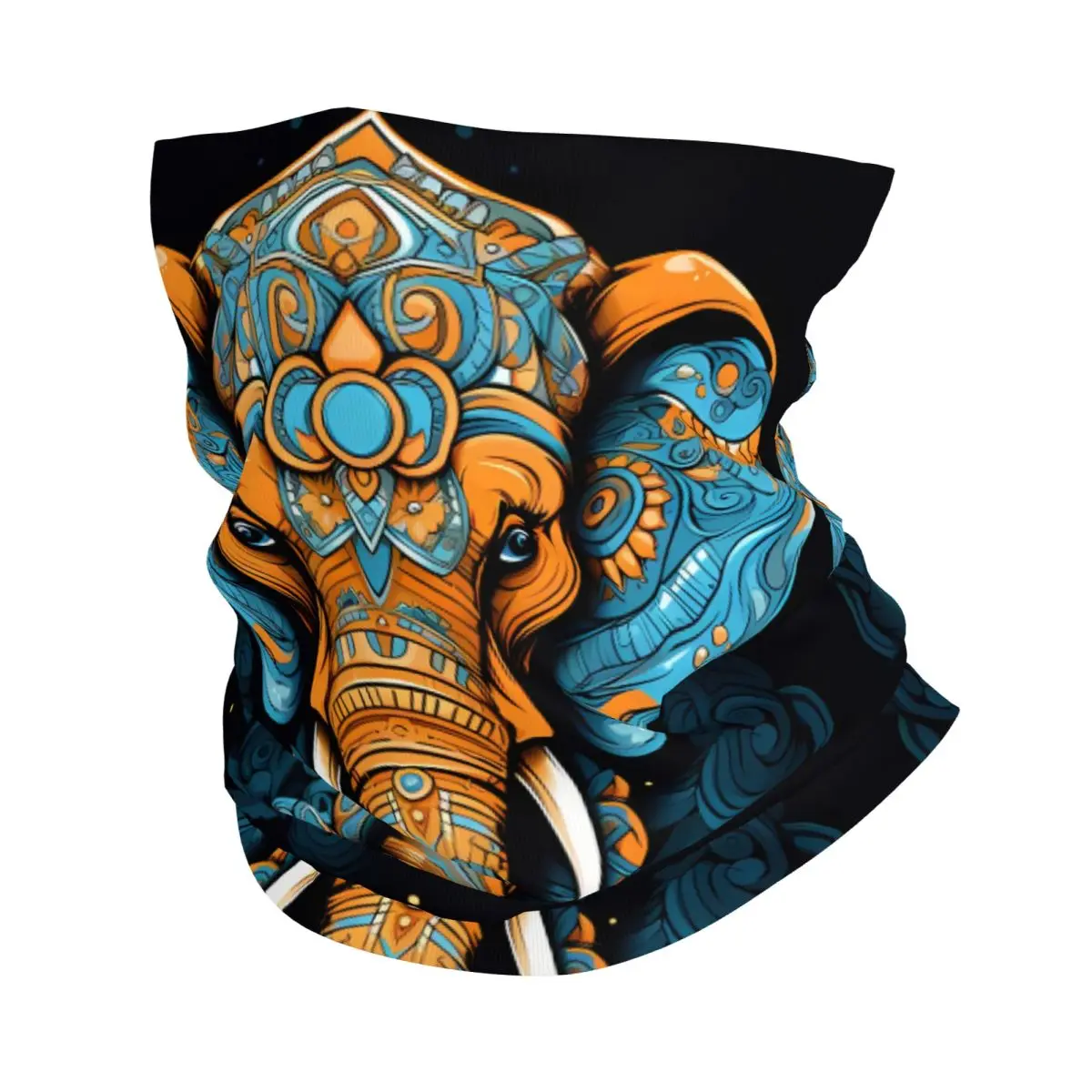 Mandala Elephant Thin Bandana Neck Gaiter Wrap Scarf Headband Neck Cover