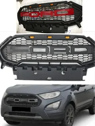 For Ecosport Racing Grills Front Sport Honeycomb Hood Grill for Ford Ecosport 2017-2019 Car Accessories