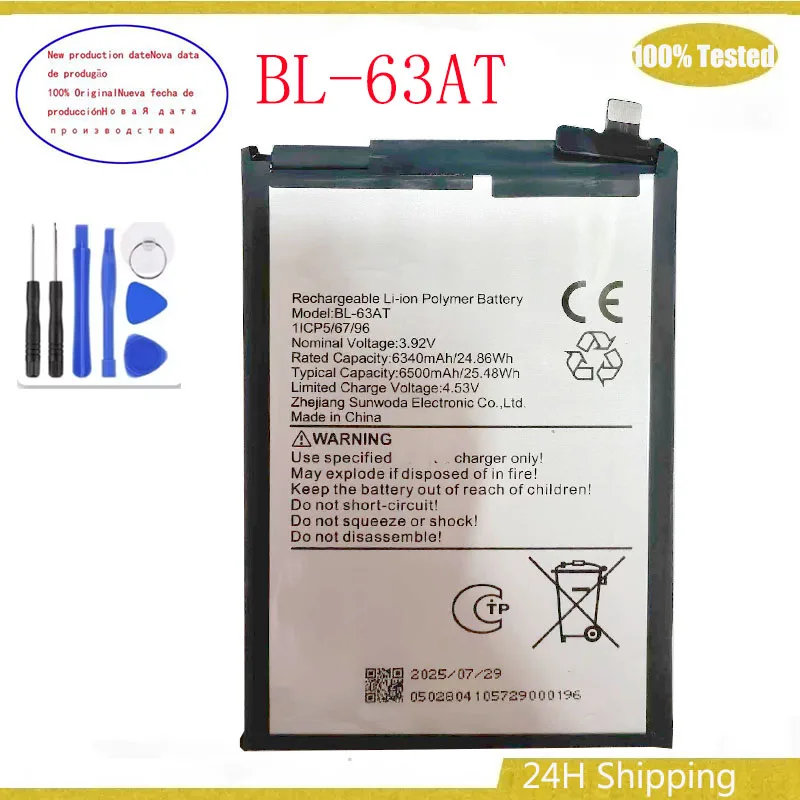 

New High quality batteries For Tecno Camon 50 Ultra BL-63AT battery mobile phone battery Bateria + Free Tools