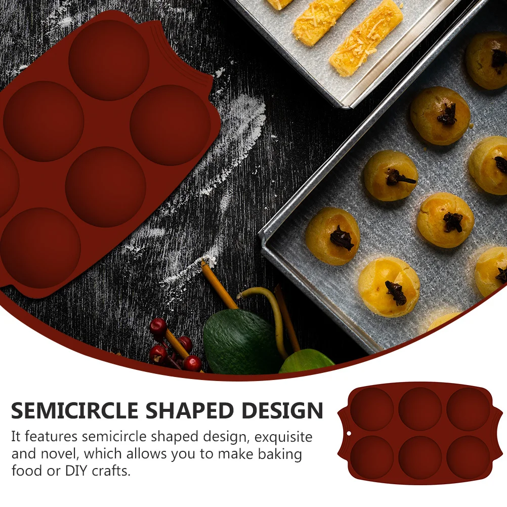 

1pc Silicone Cake Mold Semicircle Design For Pudding Chocolate Fondant Reusable Baking Tool Kitchen Bakeware Dessert Molding