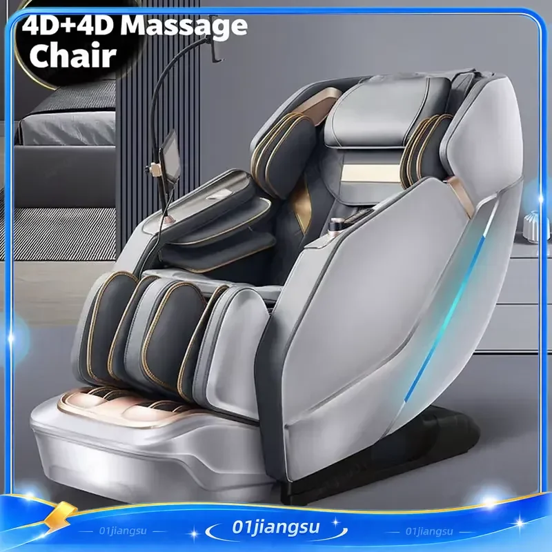 4D Electric Massage Chair Full Body Recliner Zero Gravity SL Track Auto Massager 2025 Home Spa Relaxation Sofa with Foot