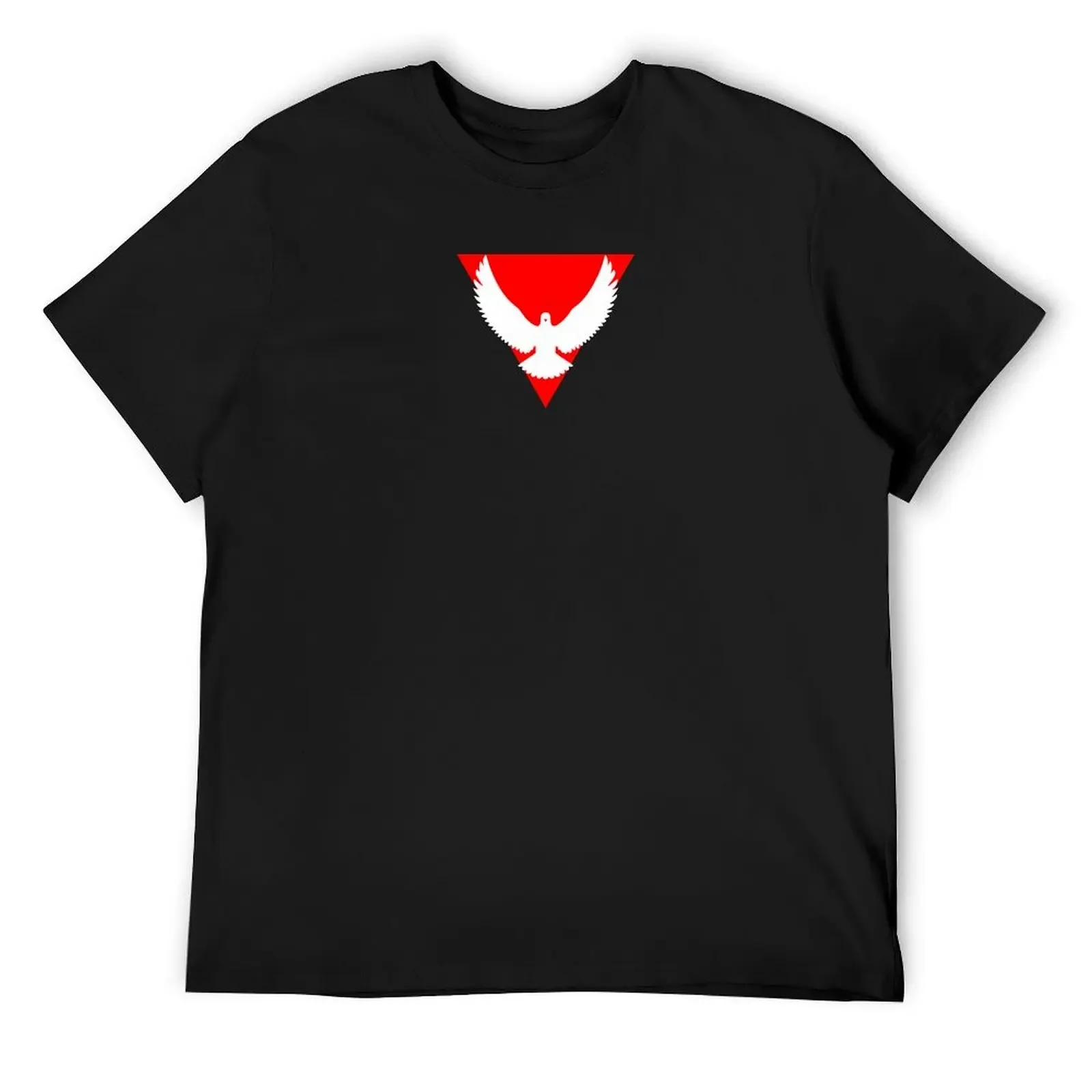 Inverted Red Triangle Dove T-Shirt basketball graphic tees oversized graphic tee compression shirt men