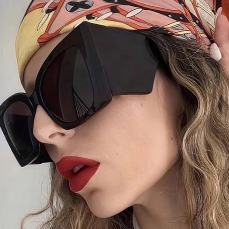 Big Frame Cat Eye Butterfly Sunglasses Women Vintage Trendy Sun Glasses Punk Oversized Luxury Brand Designer Sexy Wide Leg Shade