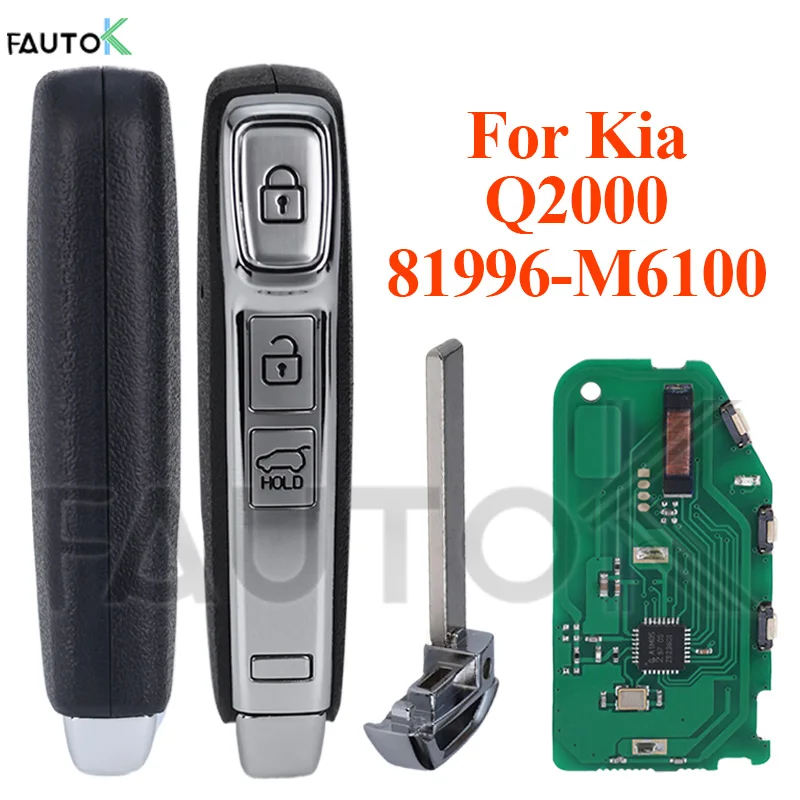 Smart Car Key Fit for Kia Sportage K5 Forte After 2017 Q2000 81996-M6100 4A Chip 433MHz Intelligent Auto Remote Control Fob