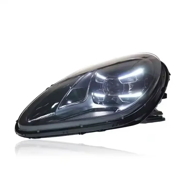 SJC Auto LED Scheinwerfer Montage Für Porsche Macan 95B.1 2014-2022 Verbesserte Front Lampen Plug Und Play Matrix Tagfahrlicht