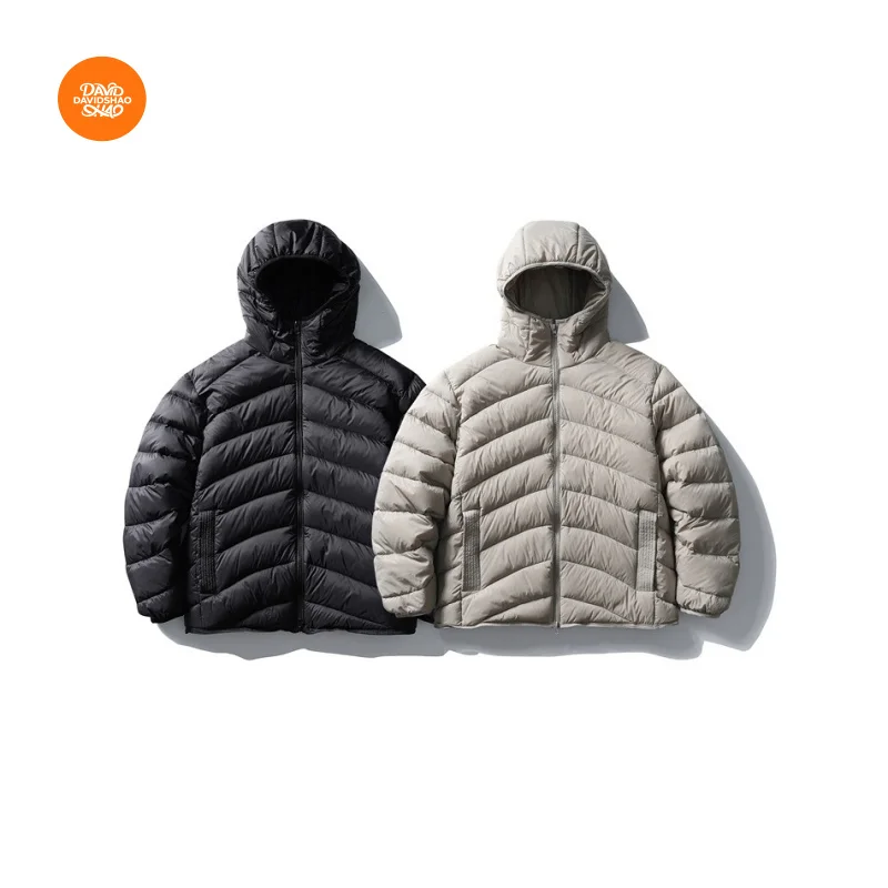 

DAVIDSHAO EU US Size Top Quality Street Outdoor Wear LuxuryWarm Down Jacket Men Winter Warm Hooded Puffer Jacket