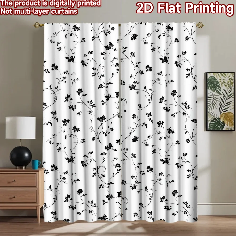 

1pc 2D flat Photography Backdrop Tapestry Black Floral Vines 100% Polyester Family Party Decoration Perfect for Holiday parties