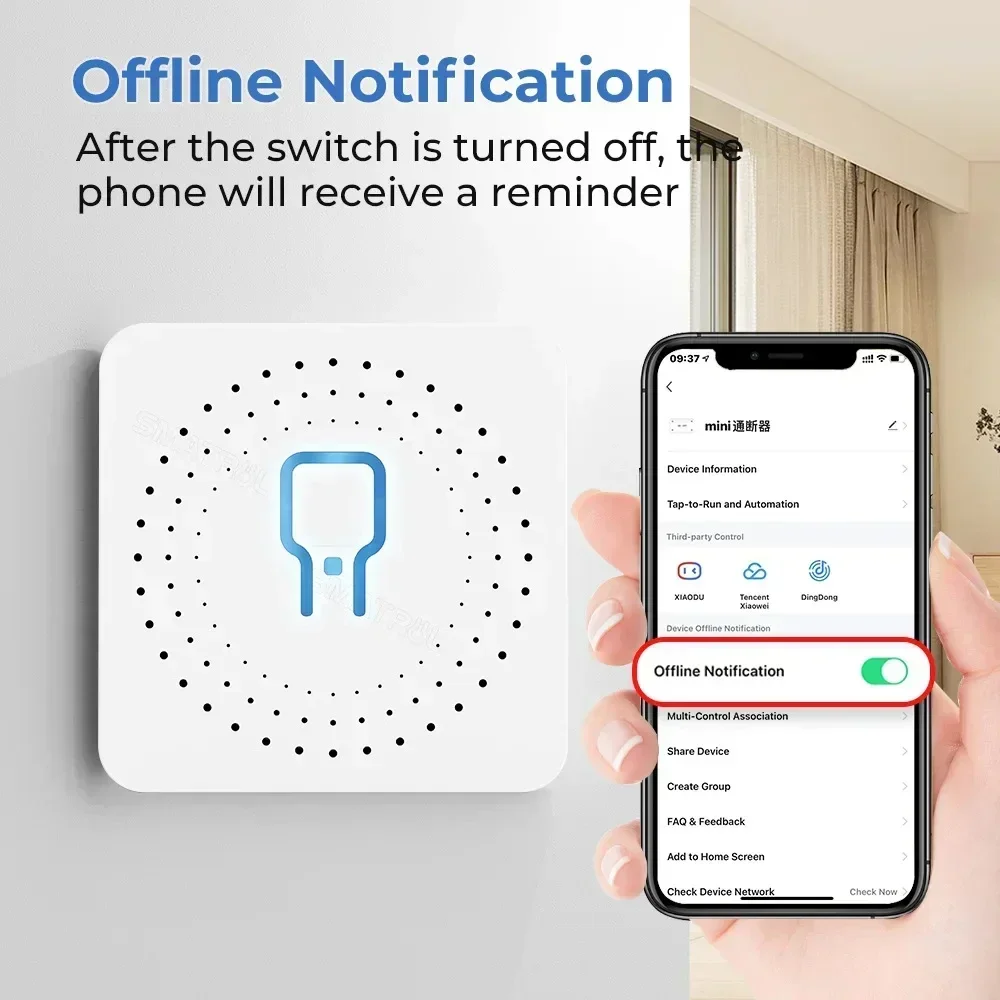 Smart Home 16A 20A Wifi ไร้สายสวิทช์ DIY โมดูล 2 - Way Control APP รีโมทคอนโทรล AC100-240V ทํางานร่วมกับ Alexa Google Assistant