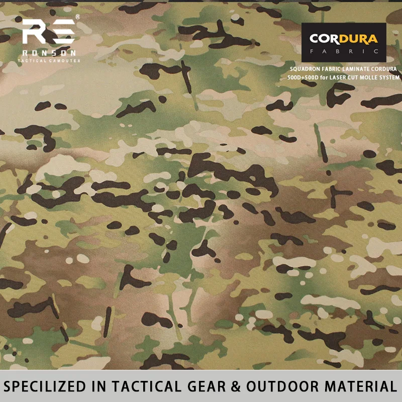 MC Multi CP Camouflage 500D Both Sides Laminated Nylon Cordura Squadron Fabric Tactical Vest Laser Cut Molle System