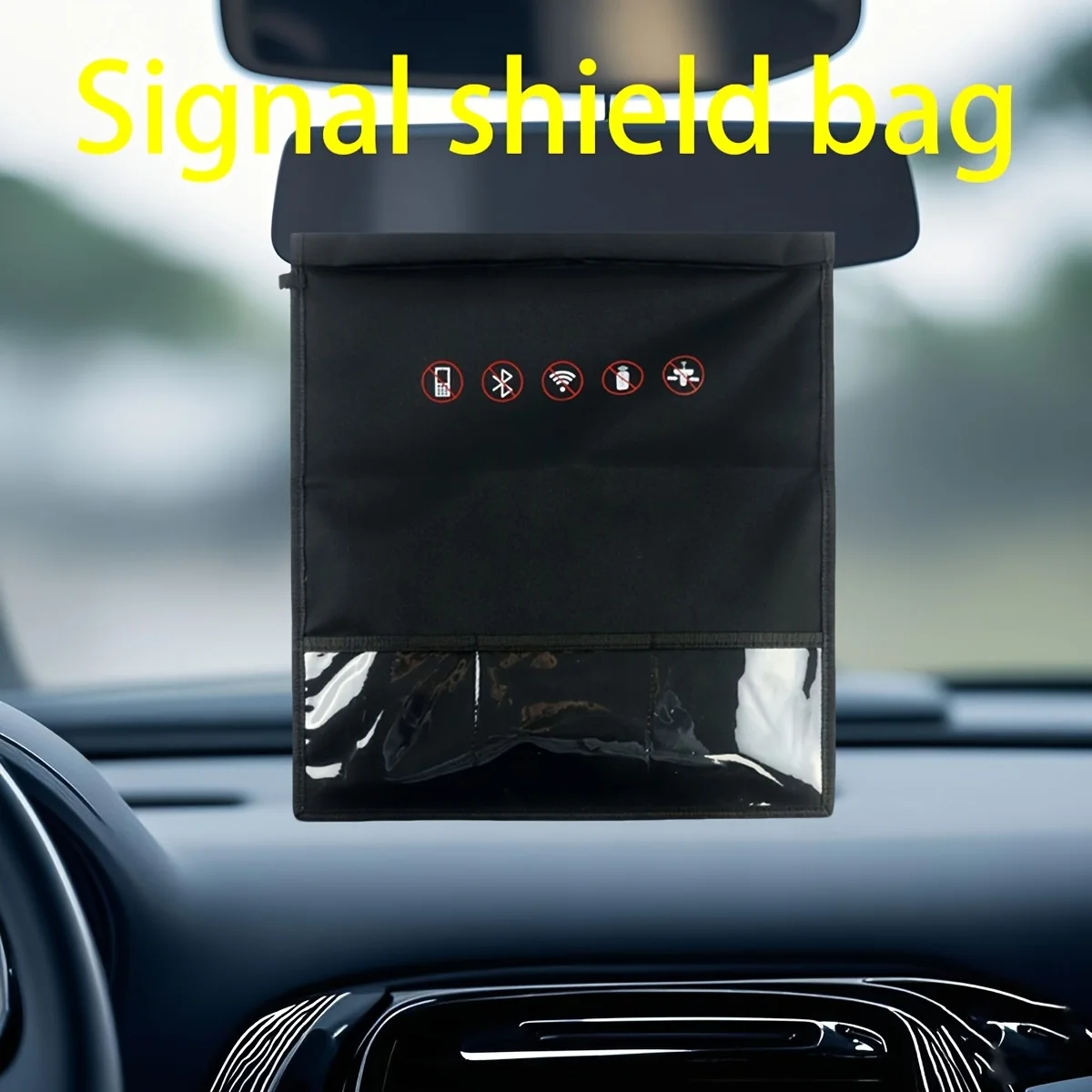 

Black Car Key Protector Signal Shield Bag Anti-Radiation Wallet Privacy Protection Pouch for Tablets And Mobile Phones