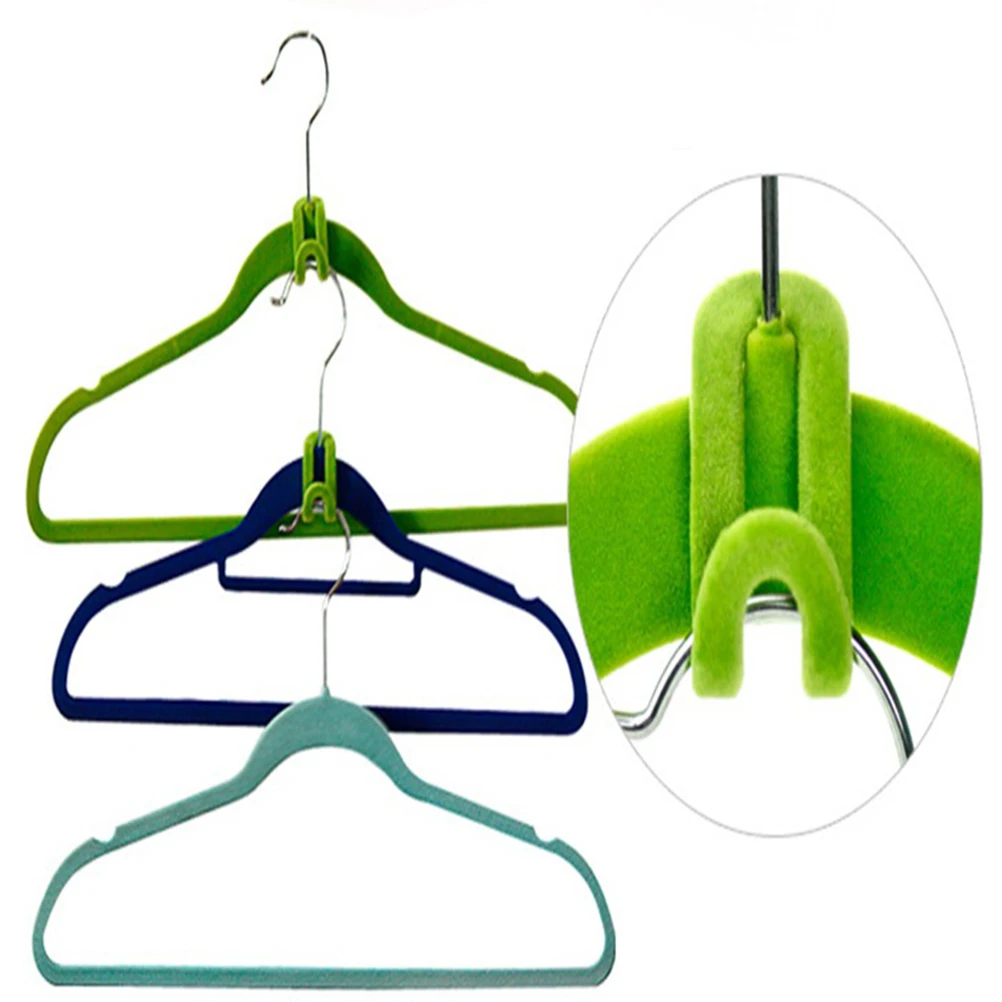

20 Pcs Stable Cascading Hanger Hooks Premium ABS Flocking Anti Slip Space Saving Wardrobe ganizer Compact Storage