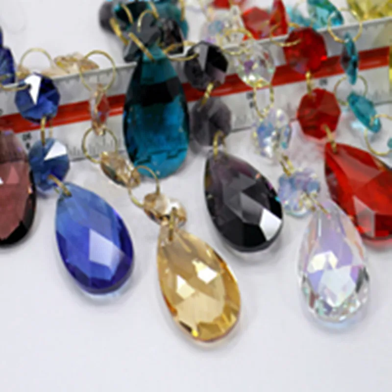 Top Quality 12pcs/lot (105MM) Multicolor K9 Crystal Chandelier Pendants Decoration Glass Gorgeous Hanging Ornment Diy Suncatcher