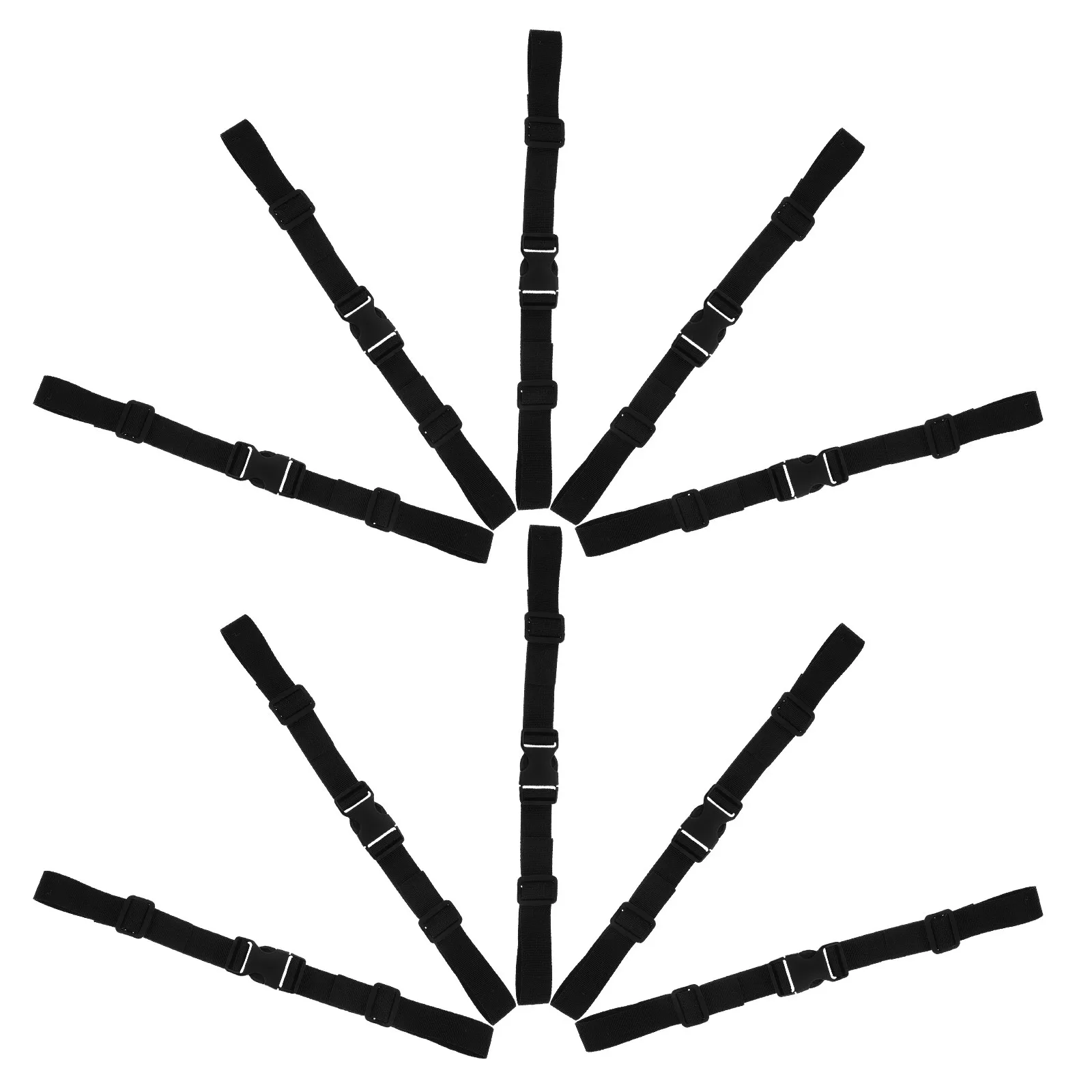 

10 Pcs Backpack Adjustable Chest Strap Hip Belt Sprayer Straps Black Replacement