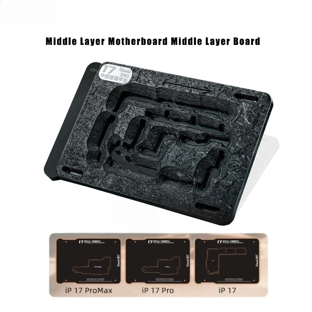 QianLi IP17 Series Middle Layer Motherboard Middle Layer Board Planting Tin Platform BGA Reballing Stencil