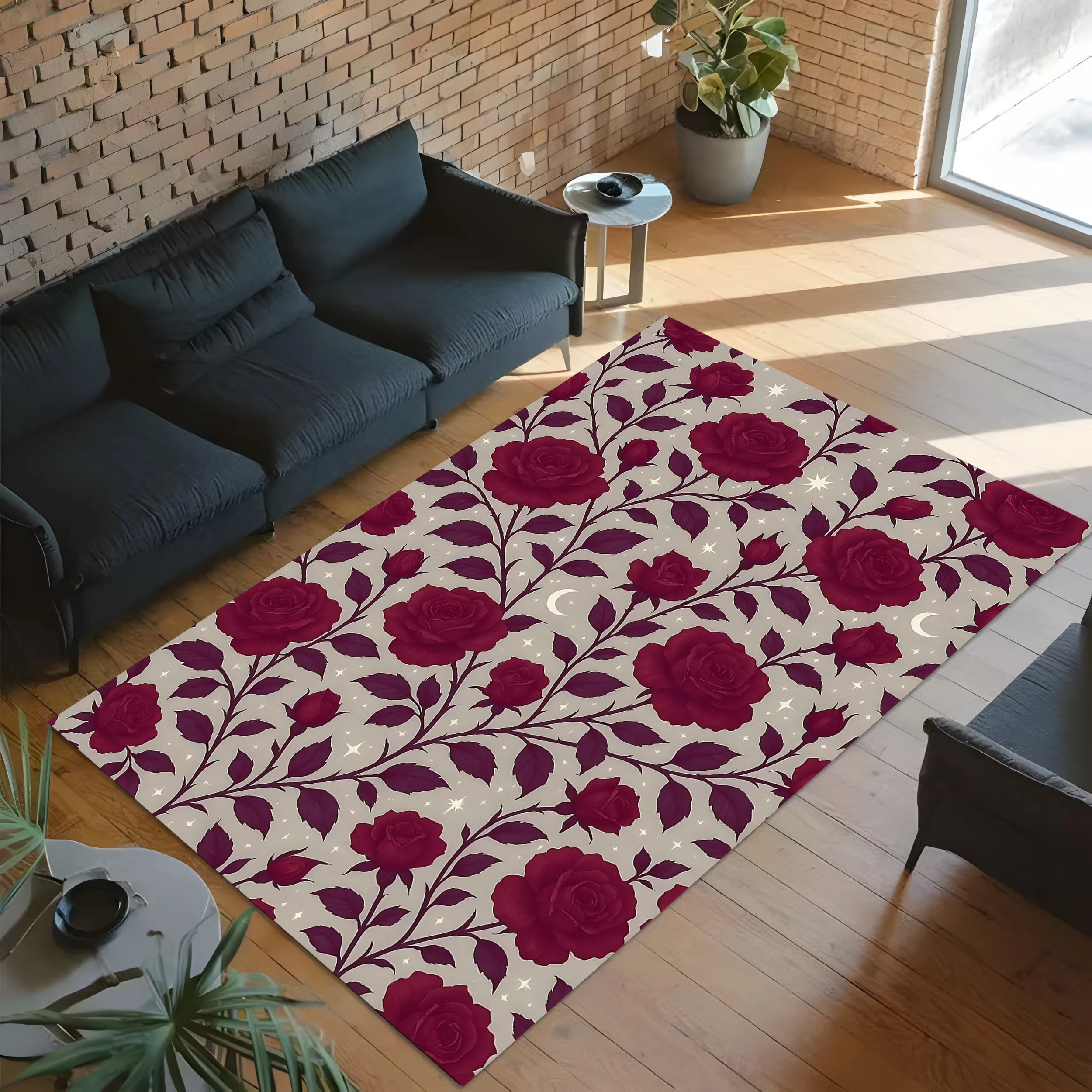 2D Large Carpet Cute Ghost Pumpkin Fallen Leaves Healing Cartoon Style Warm Orange Tone Soft and Bright Eye-Catching Halloween