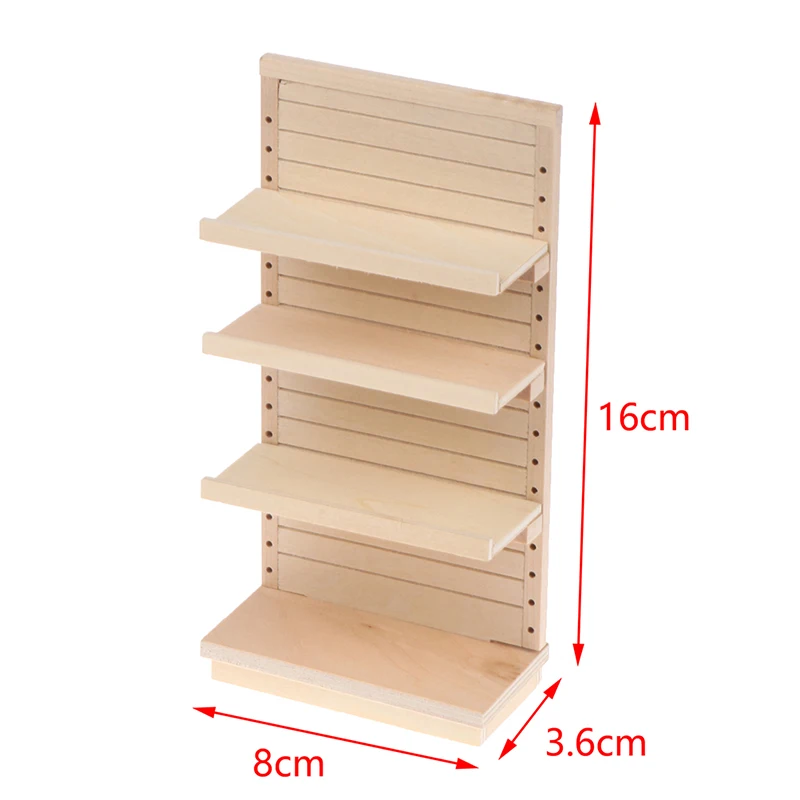 1:12 Dollhouse Miniatuur Display Rack Opslag Plank Model Meubels Accessoires Voor Poppenhuis Decor Kids Pretend Play Speelgoed