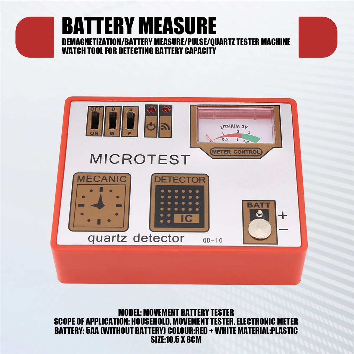 Demagnetization/Battery Measure/Pulse/Quartz Tester Machine Watch Tool for Detecting Battery Capacity LYZ