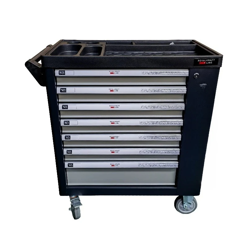 

Professional 7-Drawer Movable Tool Trolley Chest Automotive Repair Workshop Garage Storage Combination Drills Sockets Tool Set
