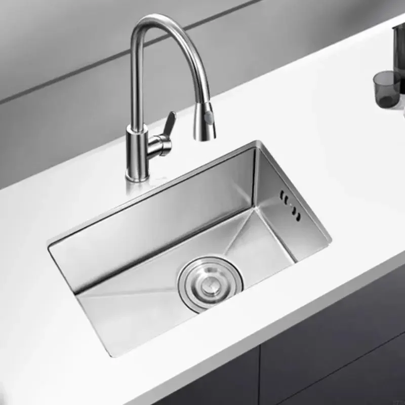 

Раковина для мытья посуды с одной чашей, квадратные кухонные мойки из нержавеющей стали, бассейн для мытья посуды, раковина для