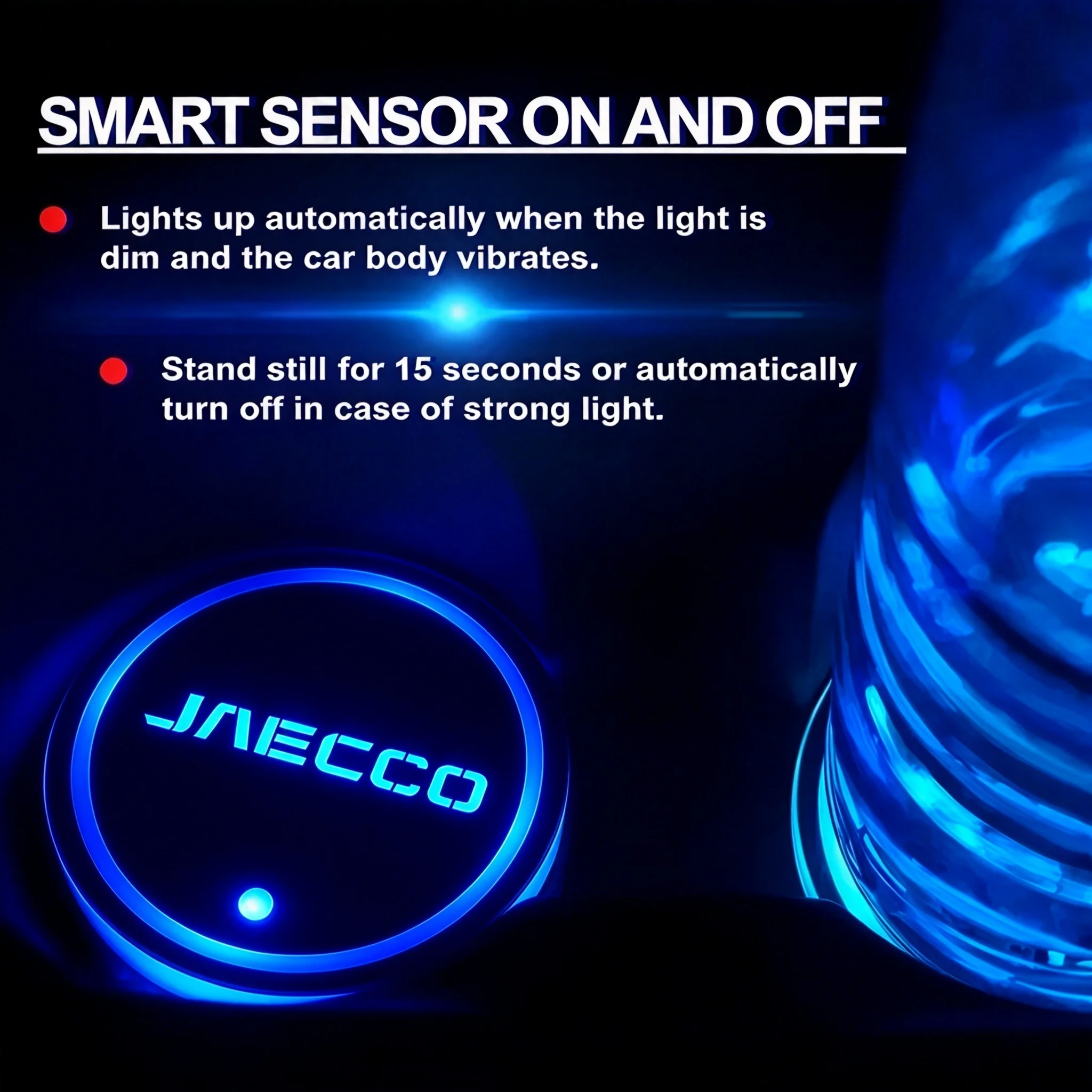 Car Cup Holder Light Car Interior Ambient Cup Light Auto Cup Coaster Lamp Color Changing Light For Jaecoo J5 J7 J6 J8 5 7 6 8