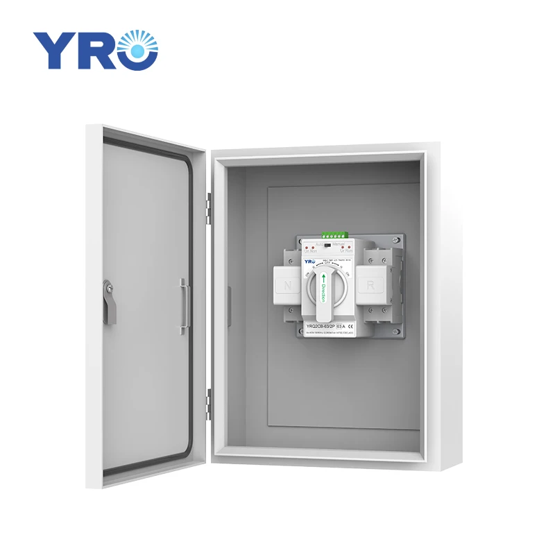 PV Solar Combiner Box YRQ2CB-634PTC Dual Power Transfer Switch MCB Circuit Breaker Thickened Shellcold Rolled Steel Panel